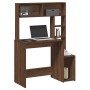 Escritorio con estantes contrachapada marrón roble 100x45x140cm von , Schreibtische - Ref: Foro24-860442, Preis: 93,94 €, Rab...