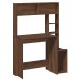 Escritorio con estantes contrachapada marrón roble 100x45x140cm von , Schreibtische - Ref: Foro24-860442, Preis: 93,94 €, Rab...