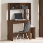 Escritorio con estantes contrachapada marrón roble 100x45x140cm von , Schreibtische - Ref: Foro24-860442, Preis: 93,94 €, Rab...