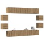 Mueble para TV de pared madera contrachapada artesanal 8 piezas von , TV-Möbel - Ref: Foro24-3328952, Preis: 330,67 €, Rabatt: %