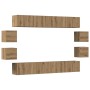 Mueble para TV de pared madera contrachapada artesanal 8 piezas von , TV-Möbel - Ref: Foro24-3328952, Preis: 330,67 €, Rabatt: %