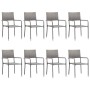 Juego de comedor de jardín 9 piezas gris de vidaXL, Conjuntos de jardín - Ref: Foro24-3067925, Precio: 421,85 €, Descuento: %