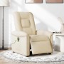 Sillón reclinable de masaje eléctrico tela color crema by , Armchairs - Ref: Foro24-3303252, Price: 283,72 €, Discount: %