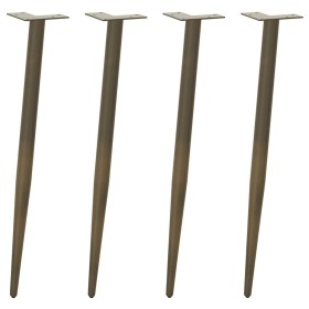 Patas para mesa de centro cónicas 4 uds acero natural 72-73cm by , Table legs - Ref: Foro24-4012519, Price: 60,40 €, Discount: %