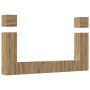 Mueble para TV de pared madera contrachapada artesanal 6 piezas von , TV-Möbel - Ref: Foro24-3329142, Preis: 290,56 €, Rabatt: %