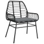 Juego de comedor jardín 5 piezas cojines ratán sintético negro by , Garden sets - Ref: Foro24-3334550, Price: 362,17 €, Disco...