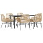 Juego de comedor de jardín 7 pzas con cojines ratán PE marrón von , Gartensets - Ref: Foro24-3334573, Preis: 510,32 €, Rabatt: %