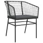 Juego de comedor jardín 5 piezas cojines ratán sintético negro by , Garden sets - Ref: Foro24-3334600, Price: 310,55 €, Disco...