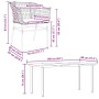 Juego de comedor jardín 5 piezas cojines ratán sintético negro by , Garden sets - Ref: Foro24-3334600, Price: 310,55 €, Disco...