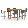 Garden bar set 7 pieces gray by vidaXL, Garden sets - Ref: Foro24-3068018, Price: 561,26 €, Discount: %