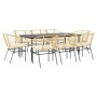 Juego comedor jardín 9 pzas cojines ratán sintético marrón von , Gartensets - Ref: Foro24-3334512, Preis: 560,22 €, Rabatt: %
