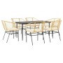 Juego de comedor de jardín 7 pzas con cojines ratán PE marrón von , Gartensets - Ref: Foro24-3334510, Preis: 379,41 €, Rabatt: %