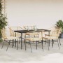 Juego de comedor de jardín 7 pzas con cojines ratán PE marrón von , Gartensets - Ref: Foro24-3334510, Preis: 379,41 €, Rabatt: %