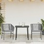 Juego comedor jardín 3 pzas cojines ratán sintético vidrio gris von , Gartensets - Ref: Foro24-3334527, Preis: 247,30 €, Raba...