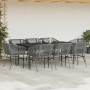 Juego comedor jardín 9 pzas cojines ratán sintético vidrio gris by , Garden sets - Ref: Foro24-3334533, Price: 856,39 €, Disc...