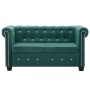 Sofá chesterfield de 2 plazas de terciopelo 146x75x72 cm verde von , Sofas - Ref: Foro24-247149, Preis: 434,93 €, Rabatt: %