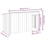 Caseta perros con tejado acero galvanizado gris 196x91x110 cm von , Hundehütten - Ref: Foro24-172575, Preis: 214,38 €, Rabatt: %