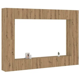 Mueble para TV de pared madera contrachapada artesanal 8 piezas de , Muebles TV - Ref: Foro24-3328978, Precio: 512,97 €, Desc...