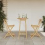 Conjunto de bar para exterior de 3 piezas plegable de bambú by , Garden sets - Ref: Foro24-4108231, Price: 234,63 €, Discount: %