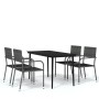 Juego de comedor de jardín 5 piezas gris von , Gartensets - Ref: Foro24-3099597, Preis: 214,05 €, Rabatt: %