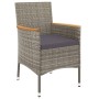 Set comedor de jardín 5 piezas con cojines ratán sintético gris de , Conjuntos de jardín - Ref: Foro24-3187381, Precio: 390,6...