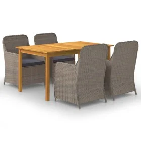 Juego de comedor para jardín 5 piezas marrón de vidaXL, Conjuntos de jardín - Ref: Foro24-3067817, Precio: 678,92 €, Descuent...