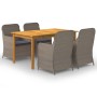 Braunes 5-teiliges Garten-Essset von vidaXL, Gartensets - Ref: Foro24-3067817, Preis: 929,44 €, Rabatt: %