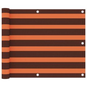 Toldo para balcón tela oxford naranja y marrón 75x400 cm