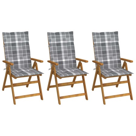 Sillas de jardín plegables 3 uds y cojines madera maciza acacia von , Gartenstühle - Ref: Foro24-3064103, Preis: 260,60 €, Ra...