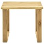 Tumbona de jardín con mesa y cojín de madera de pino impregnada de , Tumbonas - Ref: Foro24-3065868, Precio: 136,86 €