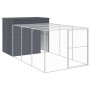 Caseta perros con corral acero galvanizado gris 214x457x181 cm von , Hundehütten - Ref: Foro24-3189132, Preis: 580,18 €, Raba...