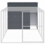 Caseta perros con corral acero galvanizado gris 214x457x181 cm von , Hundehütten - Ref: Foro24-3189132, Preis: 580,18 €, Raba...