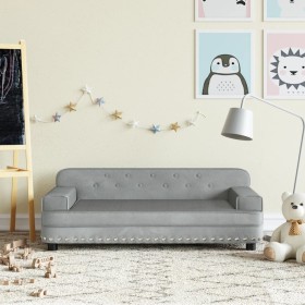 Sofá para niños de terciopelo gris claro 90x53x30 cm von , Baby- und Kleinkindmöbel - Ref: Foro24-3196280, Preis: 115,83 €, R...