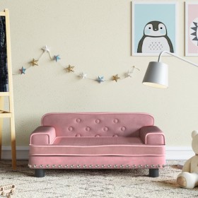 Sofá para niños de terciopelo rosa 70x45x30 cm by , Baby and Toddler Furniture - Ref: Foro24-3196296, Price: 72,41 €, Discoun...