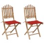 Sillas de jardín plegables 2 unidades bambú con cojines von , Gartenstühle - Ref: Foro24-3063993, Preis: 117,20 €, Rabatt: %