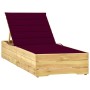 Tumbona con cojín rojo tinto madera de pino impregnada von , Liegen - Ref: Foro24-3065918, Preis: 148,44 €, Rabatt: %