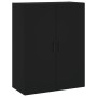 Aparador alto madera contrachapada negro 69,5x34x180 cm by , Sideboards - Ref: Foro24-3195972, Price: 174,80 €, Discount: %