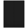 Aparador alto madera contrachapada negro 69,5x34x180 cm by , Sideboards - Ref: Foro24-3195972, Price: 174,80 €, Discount: %