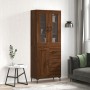 Aparador alto madera contrachapada marrón roble 69,5x34x180 cm de , Aparadores - Ref: Foro24-3198664, Precio: 178,21 €, Descu...
