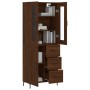 Aparador alto madera contrachapada marrón roble 69,5x34x180 cm de , Aparadores - Ref: Foro24-3198664, Precio: 178,21 €, Descu...