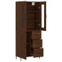 Aparador alto madera contrachapada marrón roble 69,5x34x180 cm de , Aparadores - Ref: Foro24-3198664, Precio: 178,21 €, Descu...