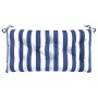 Cojines banco jardín 2 uds tela a rayas azul blanco 100x50x7 cm by , Cushions for chairs and sofas - Ref: Foro24-361671, Pric...