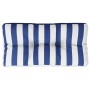 Cojín para palés tela a rayas azul y blanco 80x40x12 cm by , Cushions for chairs and sofas - Ref: Foro24-360616, Price: 26,18...