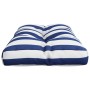 Cojín para palés tela a rayas azul y blanco 80x40x12 cm by , Cushions for chairs and sofas - Ref: Foro24-360616, Price: 26,18...