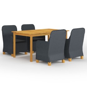 Dark Gray 5-Piece Garden Dining Set by vidaXL, Garden sets - Ref: Foro24-3067847, Price: 577,40 €, Discount: %