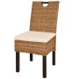 Sillas de comedor 2 unidades ratán kubu madera de mango by , dining chairs - Ref: Foro24-243639, Price: 182,65 €, Discount: %