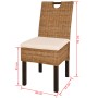 Sillas de comedor 2 unidades ratán kubu madera de mango by , dining chairs - Ref: Foro24-243639, Price: 182,65 €, Discount: %