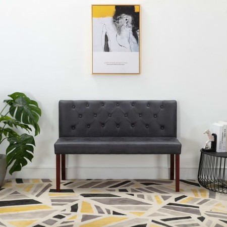 Banco de piel de ante artificial gris 120 cm von , Bänke für Hallen und Lager - Ref: Foro24-288574, Preis: 227,96 €, Rabatt: %