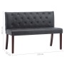 Banco de piel de ante artificial gris 120 cm von , Bänke für Hallen und Lager - Ref: Foro24-288574, Preis: 227,96 €, Rabatt: %