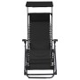 Tumbona plegable de textilene negro de , Tumbonas - Ref: Foro24-312467, Precio: 100,94 €, Descuento: %
